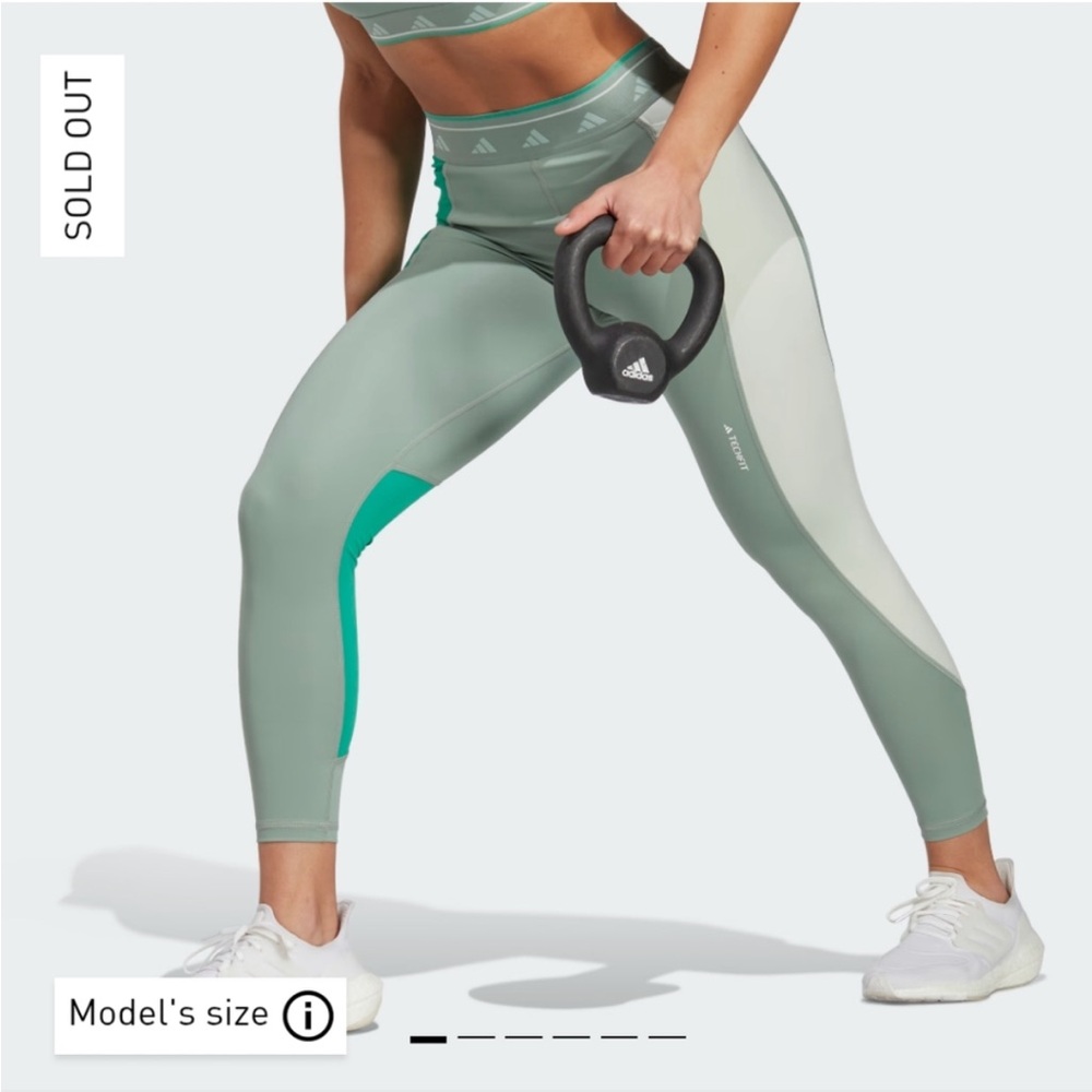 Sale! NWT Adidas TechFit Colorblock 7/8 Training Leggings
